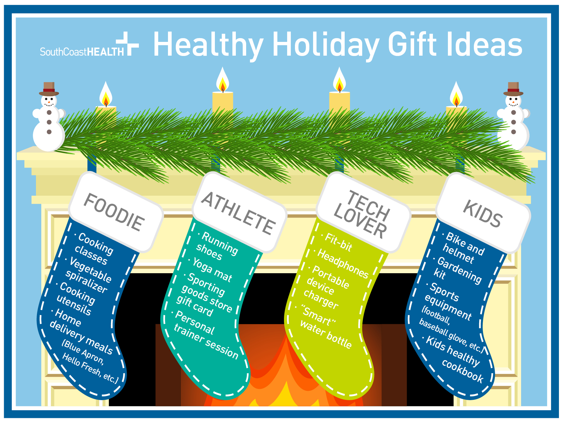SouthCoasth Health Healthy Holiday Gift Ideas. 